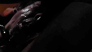 Goth Femdomina Gagging Guy with Strapon Deepthroat