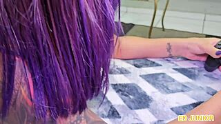 hot girl rides monster cock!