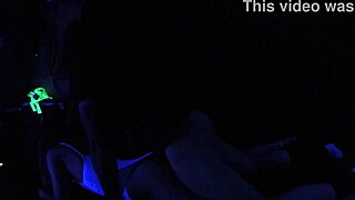 Carrie B engages in intense blacklight sex session