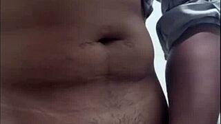 Steamy video call sex while showering with girlfriend.