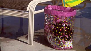 Dee Massages and Fucks by Pool in Hot Interracial Action