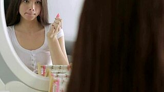 Slim teen Angelica Palam fingers her BFF Shanty A's tiny shaved pussy