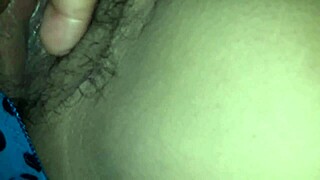 Showing my wife claudia's hairy vagina in a casual reveal.