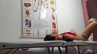 Ginecologista Fingers Asshole and Fucks Patient Rough and Bareback!