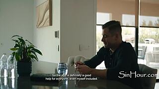 Syren De Mer as pastor's wife dominates virgin Nathan Bronson in cinema