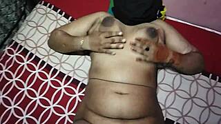 I did hardcore sex with neighbor aunty using condom, stepmom and stepson style 😈