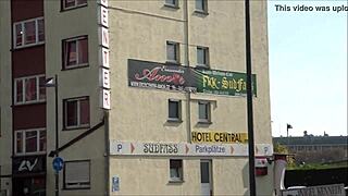 What secrets hide outside ErosCenter Amor in Frankfurt, Germany?