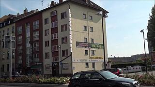 What secrets hide outside ErosCenter Amor in Frankfurt, Germany?