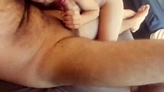 Young girl sucks cock and winks her pussy in bareback fun