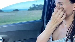 Poor Brunette Girl Couldn't Pay Cab Driver Fare