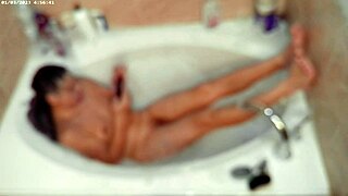 Solo Bubble Bathing Boy in Pool