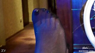 Sexy Goddess Teases With Pantyhose Feet