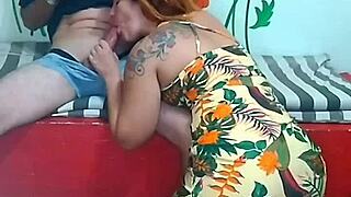 A slender teen with pigtails enjoys a sensual ride and oral fun