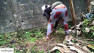 i slipped up giving that horny farm girl a wet doggy facial on her land