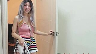 step-mom cleans my room while my mind wanders to dirty thoughts with her blonde curves