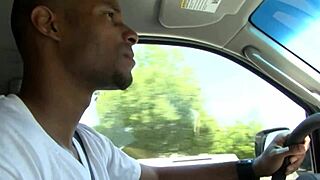 the guy starts fucking the sexy bitch from behind, her big ass shaking