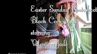 Valentina Jade's Intense Easter Photoshoot With Black Cock Sucking