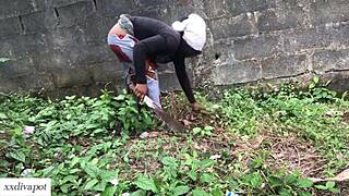 i slipped up giving that horny farm girl a wet doggy facial on her land