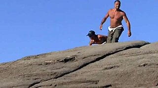 mommy takes double penetration outdoors with gaping