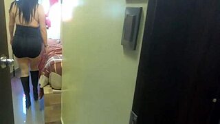 Latina milf comes home with cum-filled ass and makes stepson clean it 😱