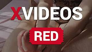 Hot Sunny gives amazing handjob in lingerie leading to cumshot 😍