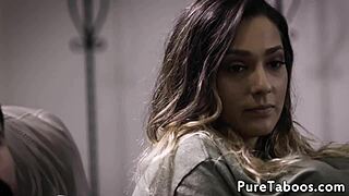 this glam babe seduces her stepdad into doggystyle