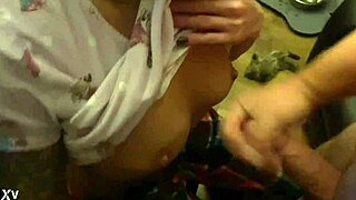 you ever seen a wife sucking a big cock in pov, getting a monster cumshot on her tits while moaning?