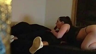 Amber sucks cock with warm mouth for rookie cameraman