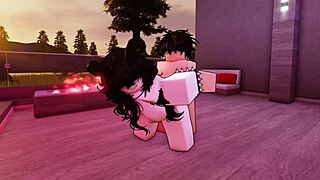 Little Slut Begs for Merciless Fuck on Roblox