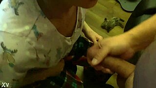 you ever seen a wife sucking a big cock in pov, getting a monster cumshot on her tits while moaning?