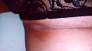 Naughty babe fingers wet pussy in public restroom