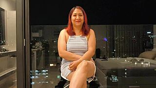 I interviewin' this fat tatooed Mexican MILF an' she showin' her wet pussy.