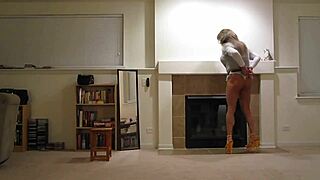 the rachel st clair booty shines in tight handcuff bondage