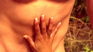 black milf dee gets outdoor facial from monster cock