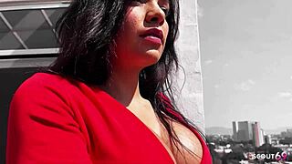 TANNED LATINA MODEL WITH PERFECT FIT BODY AND LONG NIPPLES AT RISKY NO CONDOM FUCK