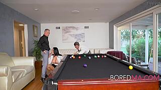 Two guys fuck this MILF as if it’s a common thing