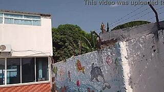 I expose myself and masturbate outdoors in the public showers, horny for fucking.