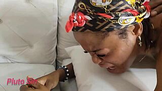 Slim teen moans loudly while riding my big black cock, her tight pussy always ready for domination!