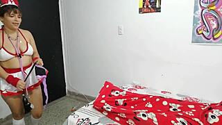 Nurse of Stepmom Gets Hard Pounding Until Mouth Finish