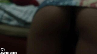 latina brunette flashes in wonder woman costume at home