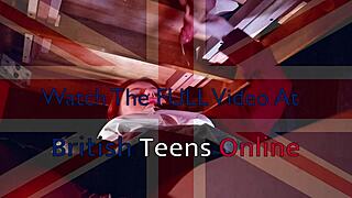 Naughty British student in lingerie sucks anonymous cock and swallows at milking table