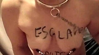 I’m so into this French milf’s solo bondage with mouth spreader and belt