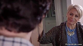 Blonde Step Mom and Teen Share Hard Cock Together