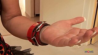 a mature woman ties up a guy and wants to use his long cock