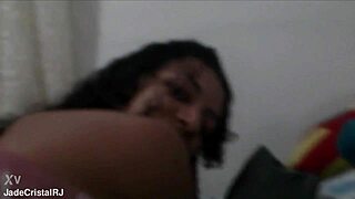 latina brunette flashes in wonder woman costume at home