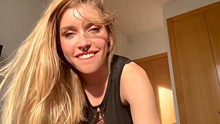 amazing blonde pussy and throatfucked by a big cock in doggystyle