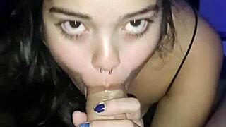 Lunah Blanc slurps Ragnar Blanc’s big stick while glued to anime on screen.