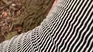 we got caught in forest as she begged for monster cock deepthroat