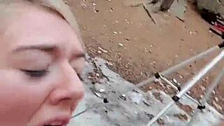 public fuck facial with cumshot on bent over ass