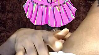 Oh wow, that levitating pussy with big clit looks so sexy in lingerie!